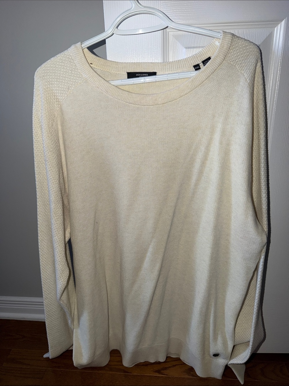 Jack & Jones Cream Crewneck Knit Sweater